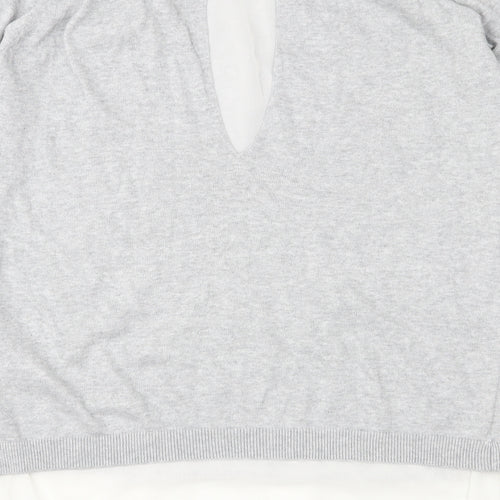 Only Womens Grey  Knit Pullover Jumper Size L