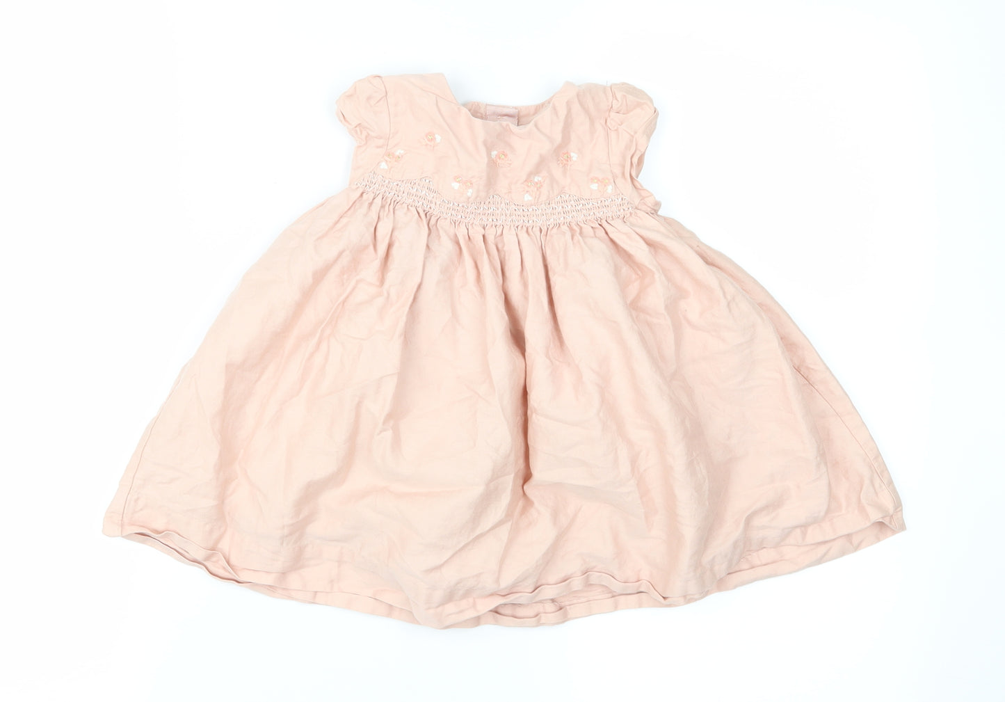 Marks and Spencer Girls Pink   Fit & Flare  Size 9-12 Months