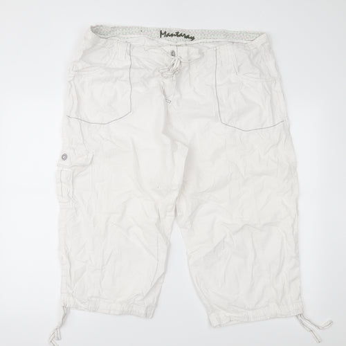 MANTARAY PRODUCTS Womens White   Cropped Trousers Size 20 L21 in