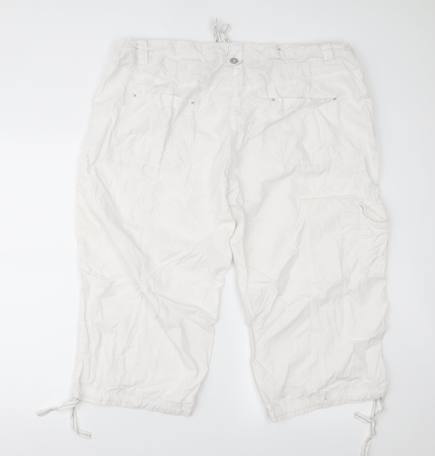 MANTARAY PRODUCTS Womens White   Cropped Trousers Size 20 L21 in