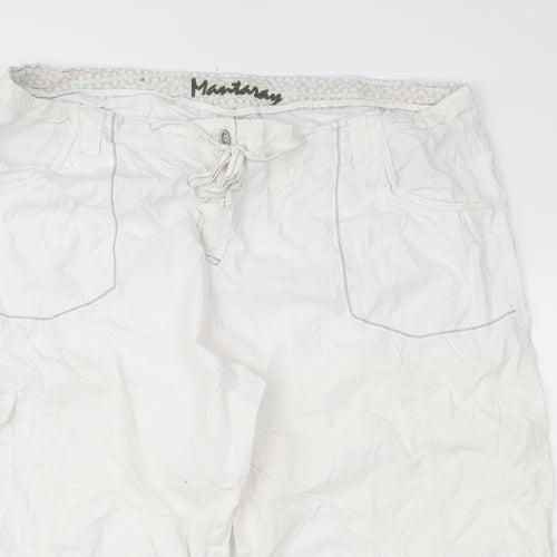 MANTARAY PRODUCTS Womens White   Cropped Trousers Size 20 L21 in