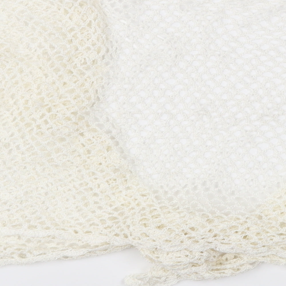 EWM Womens Ivory  Crochet Cardigan Jumper Size XL
