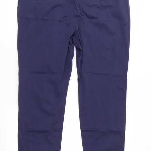 Per Una Womens Blue   Chino Trousers Size 18 L28 in