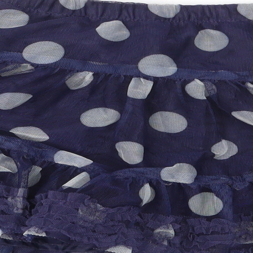 H&M Girls Blue Polka Dot Mesh Tutu Skirt Size 5 Years
