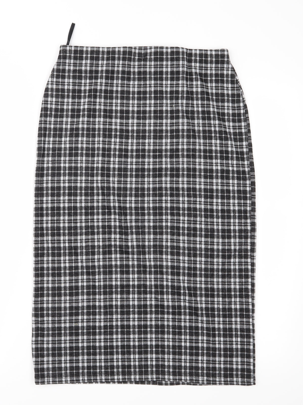 Peacocks Womens Black Check Jersey Straight & Pencil Skirt Size 10