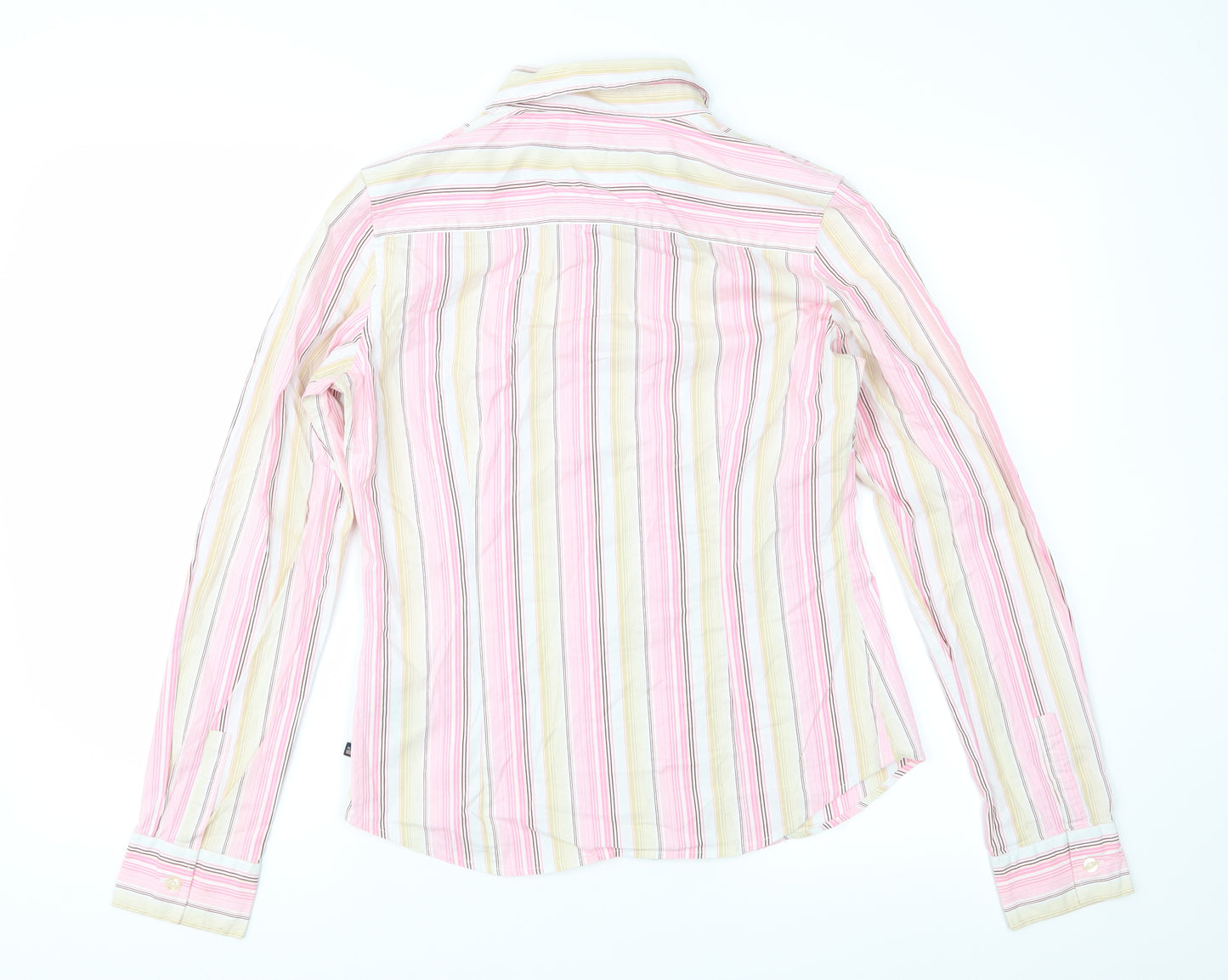 Polo Ralph Lauren Womens Pink Striped  Basic Button-Up Size L