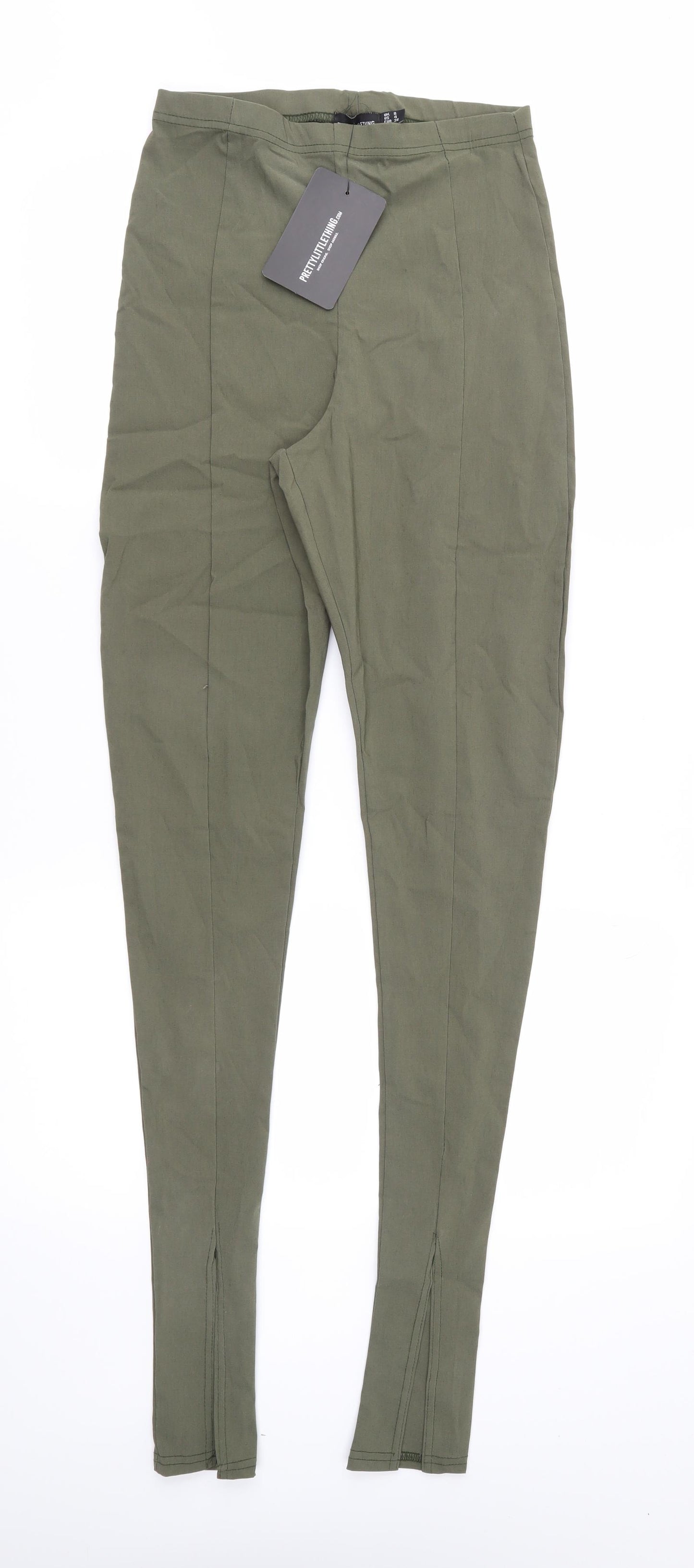 PRETTYLITTLETHING Womens Green   Jegging Trousers Size 8 L33 in