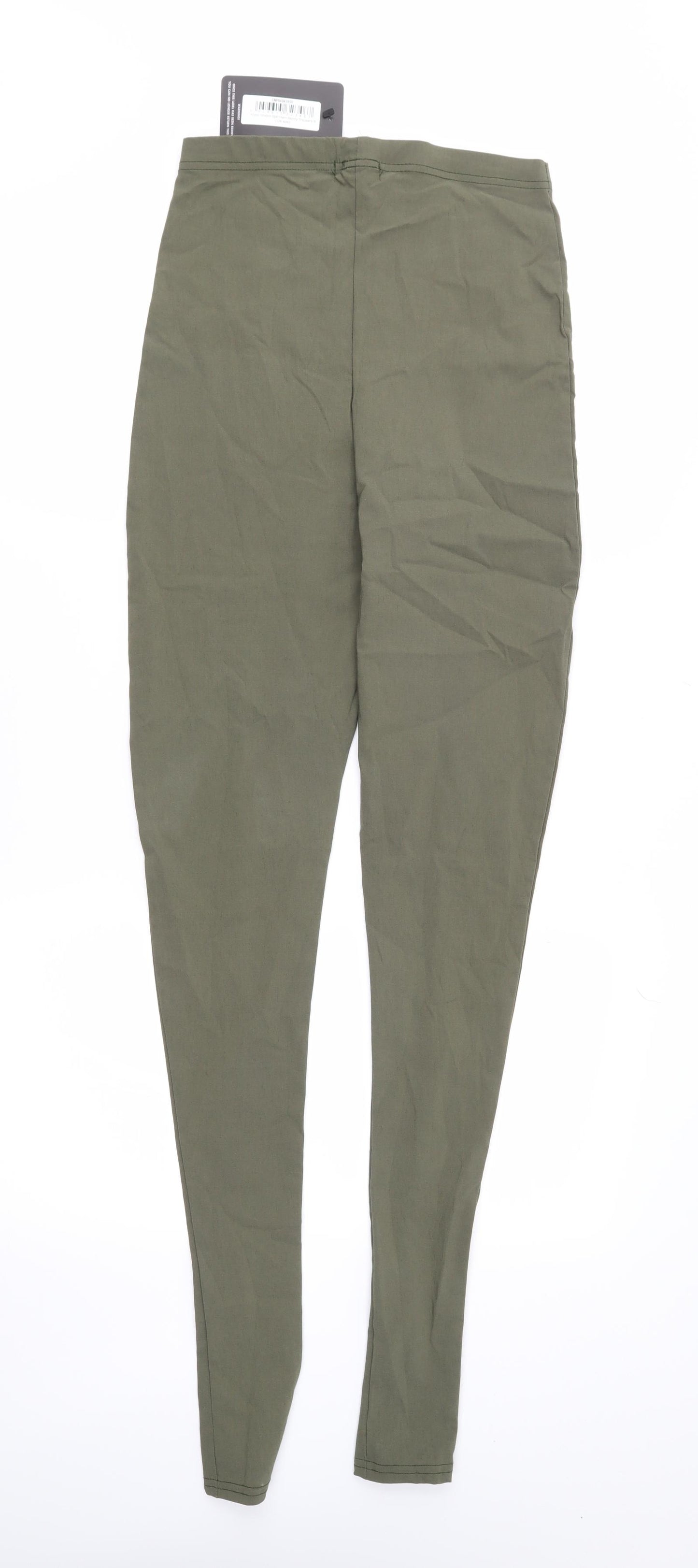 PRETTYLITTLETHING Womens Green   Jegging Trousers Size 8 L33 in