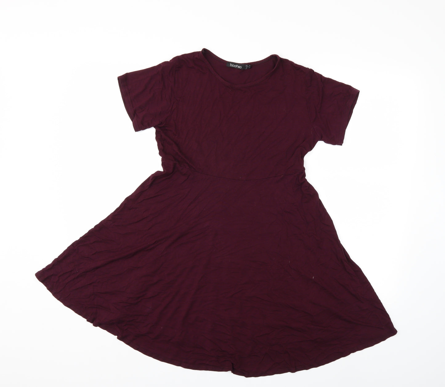 Boohoo Womens Red   Fit & Flare  Size 8