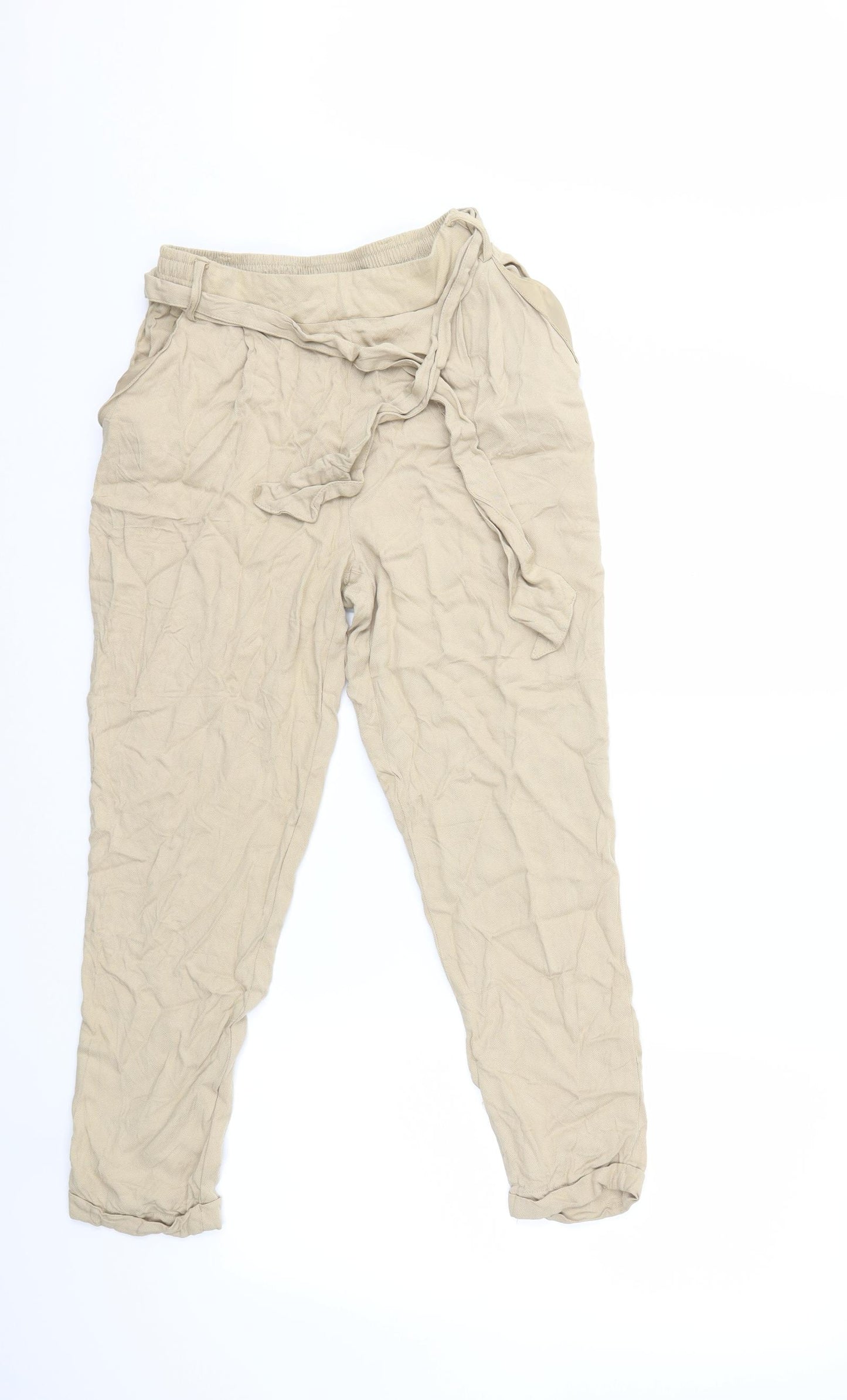 New Look Womens Beige   Trousers  Size 8 L23 in