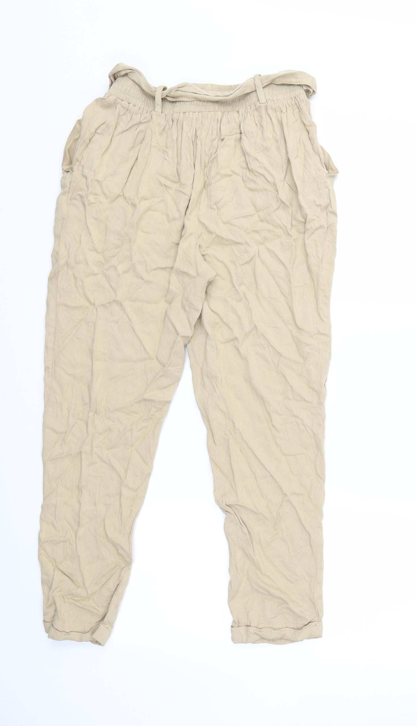 New Look Womens Beige   Trousers  Size 8 L23 in