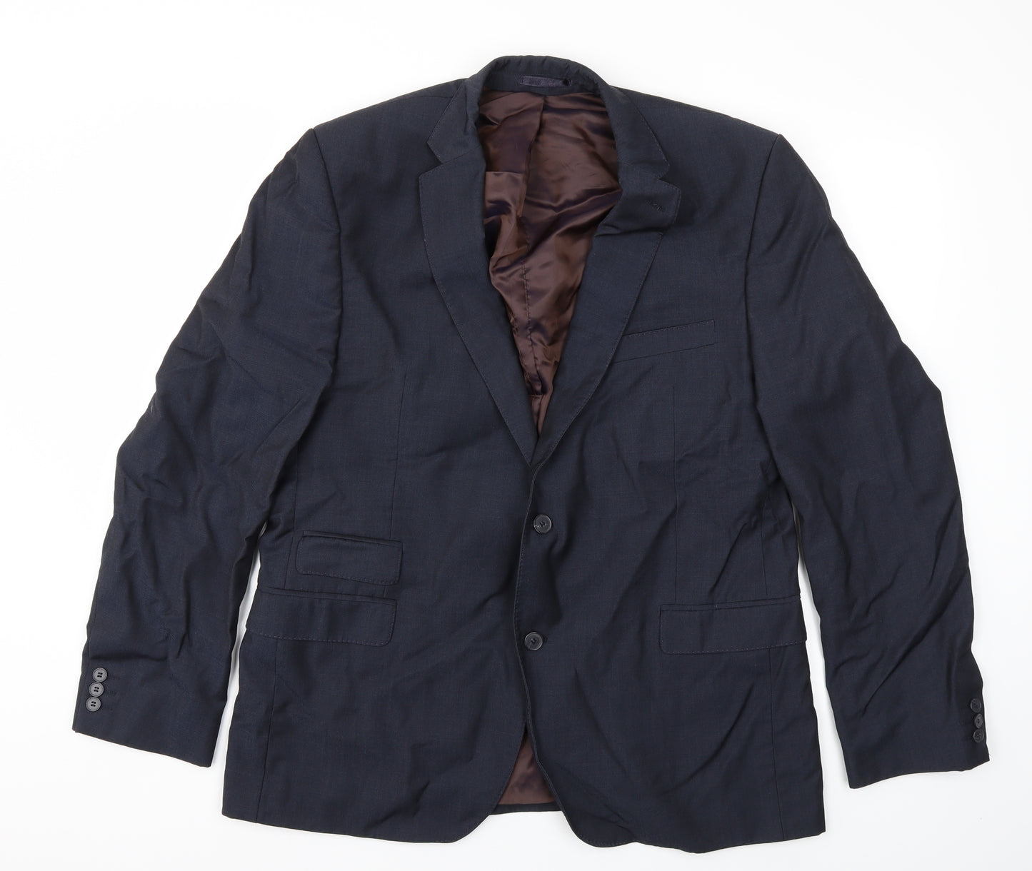 Preworn Mens Blue   Jacket Suit Jacket Size 46