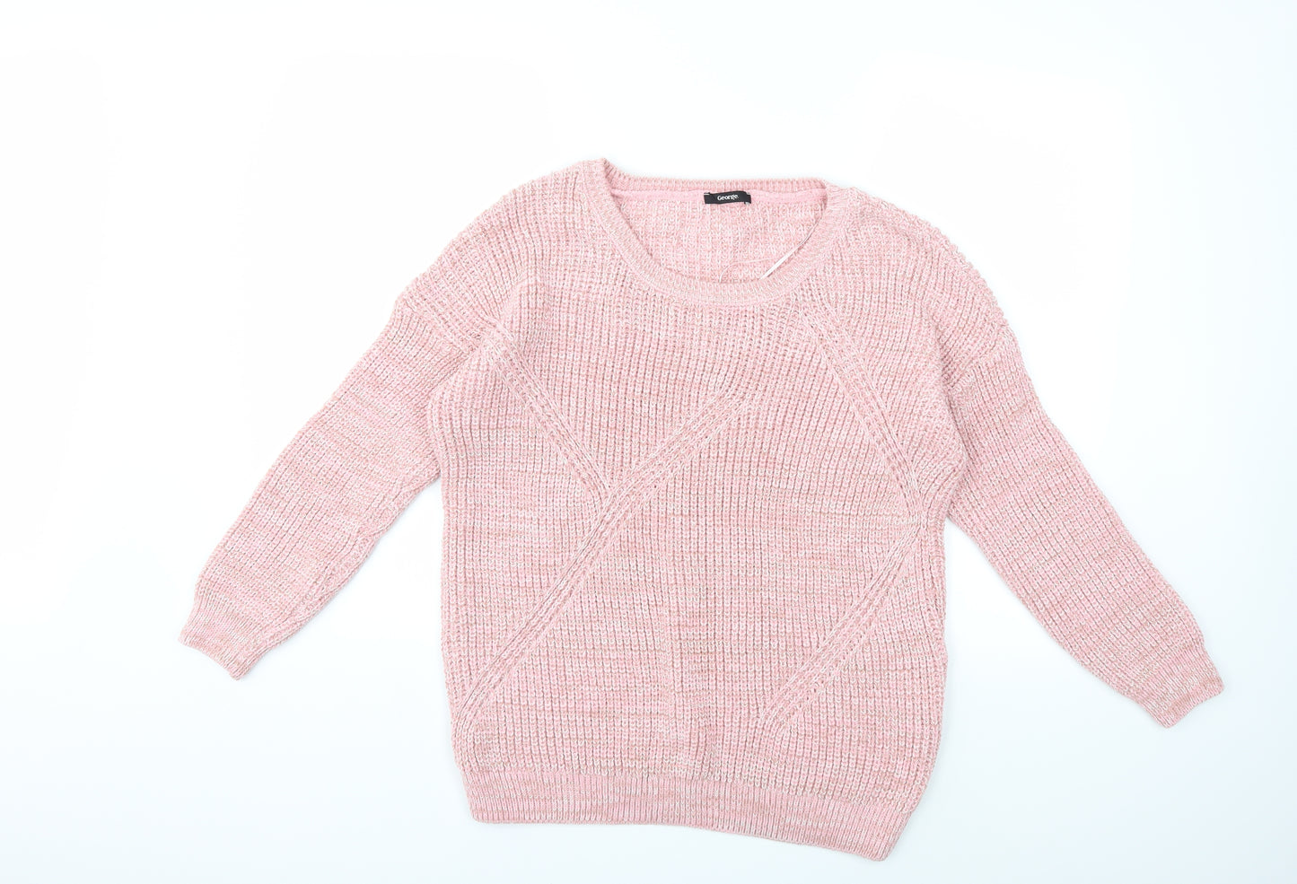 George Womens Pink  Knit Pullover Jumper Size 18