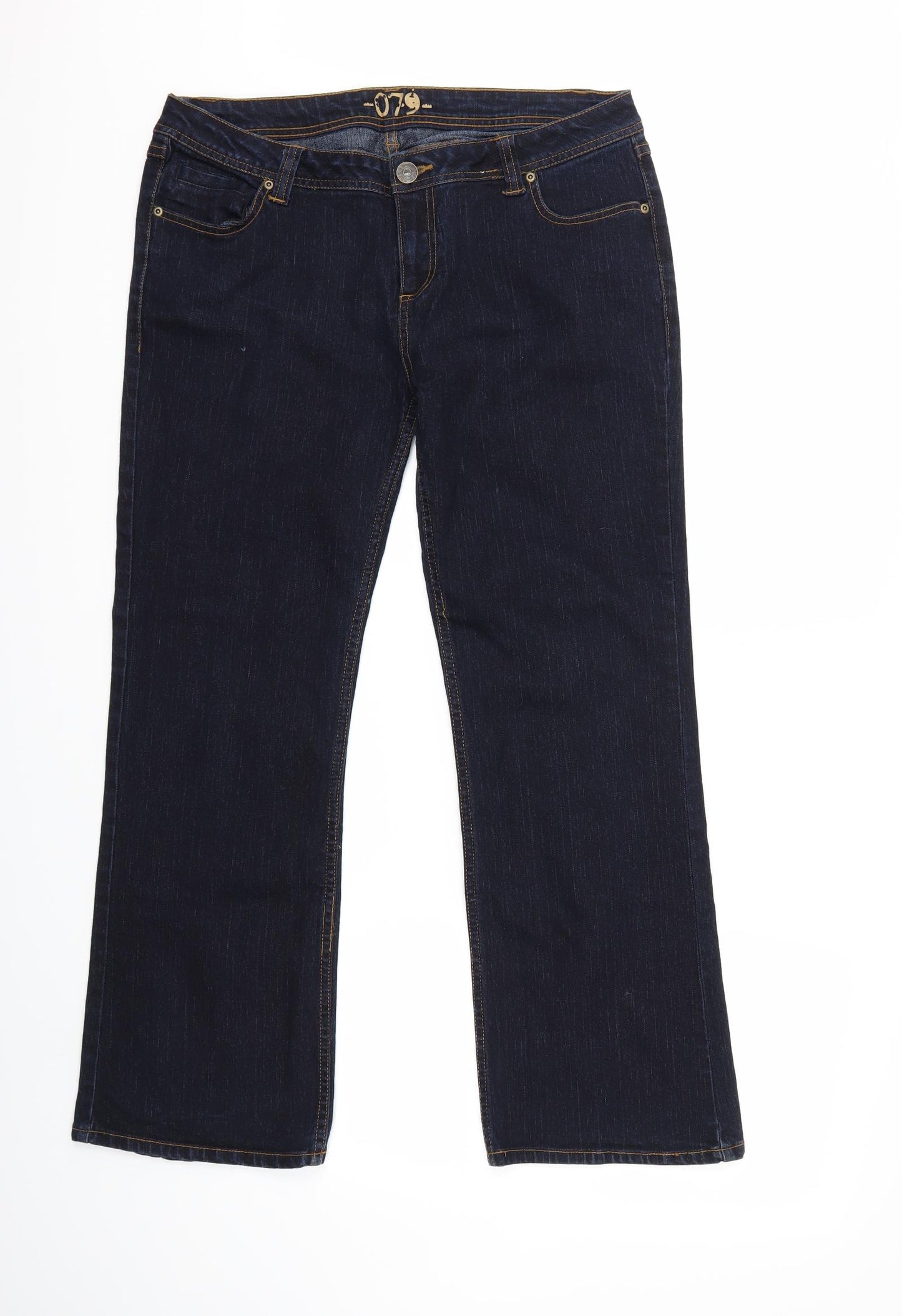 Dorothy Perkins Womens Blue  Denim Flared Jeans Size 16 L28 in