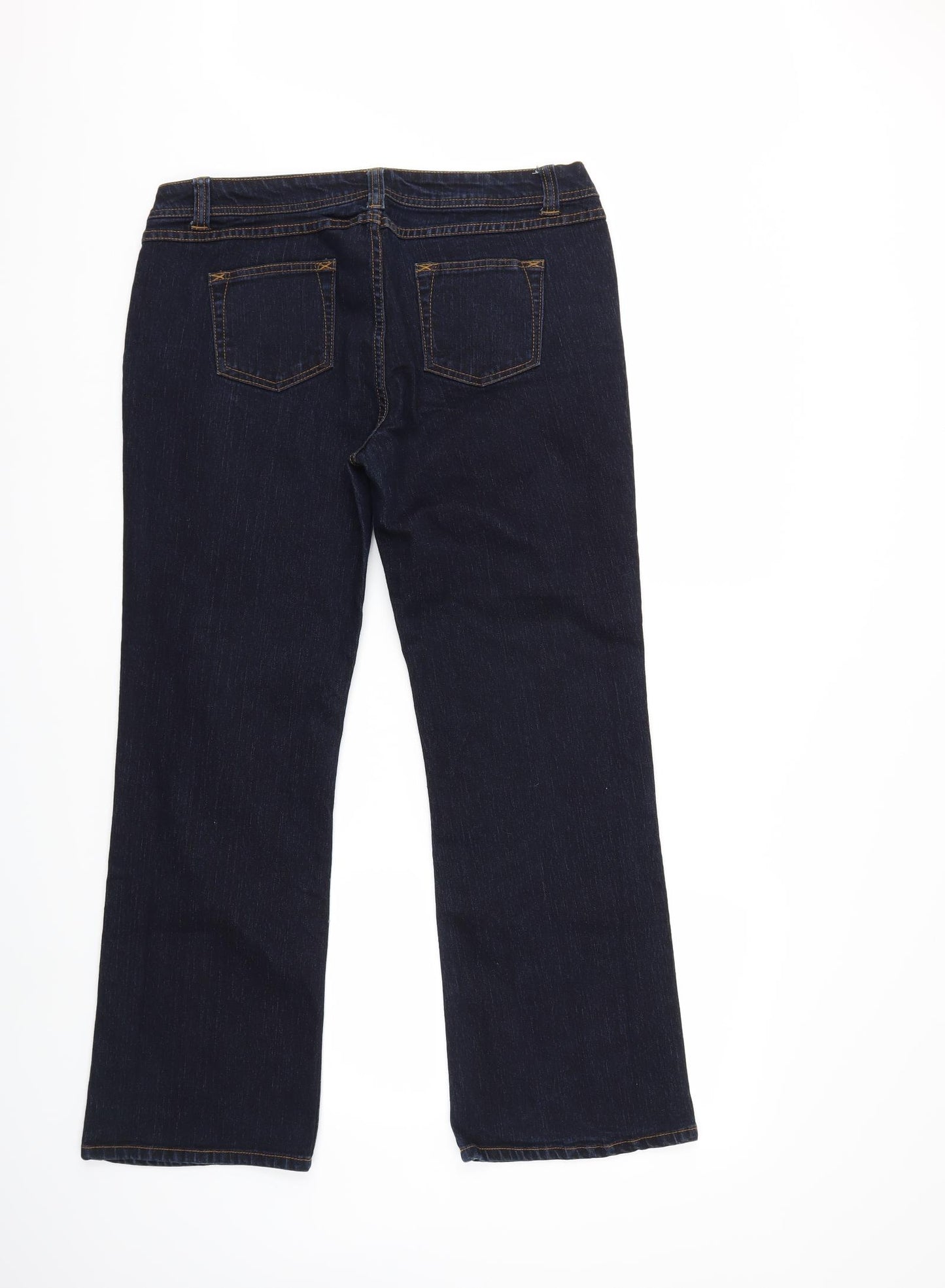 Dorothy Perkins Womens Blue  Denim Flared Jeans Size 16 L28 in