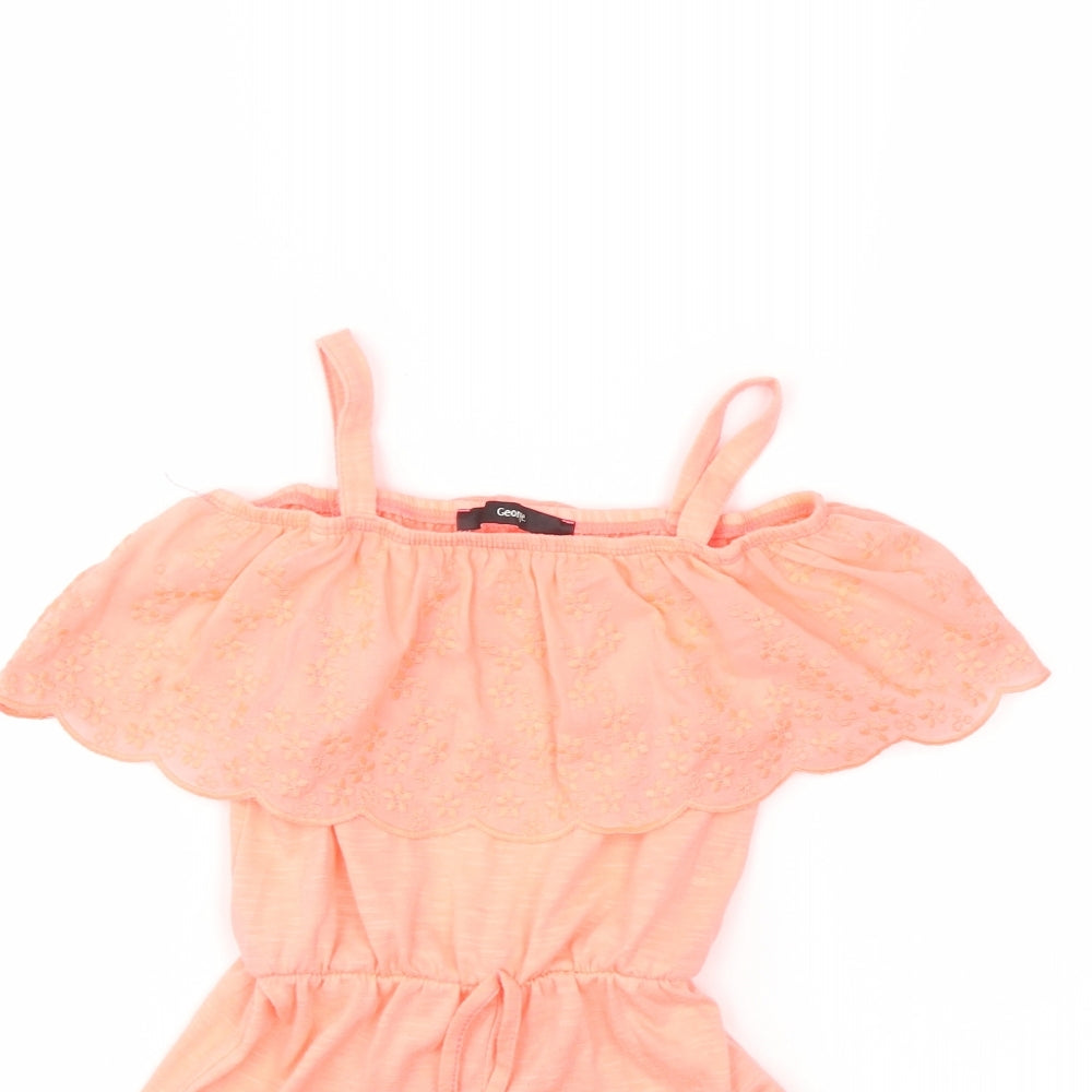 George Girls Pink   Playsuit One-Piece Size 7-8 Years