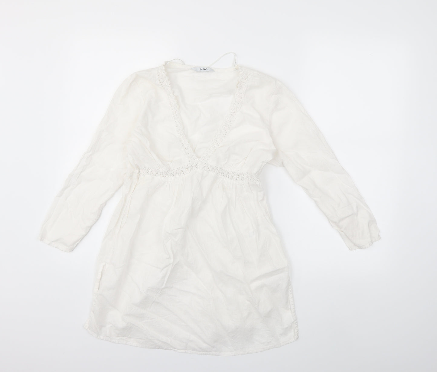 georfge Womens White   Basic Blouse Size S