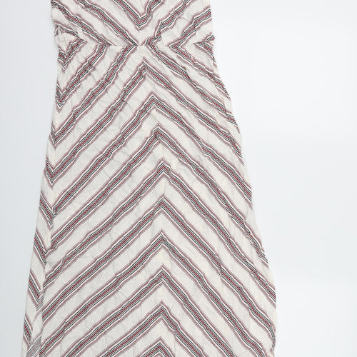 New Look Womens White Striped  Maxi  Size 16
