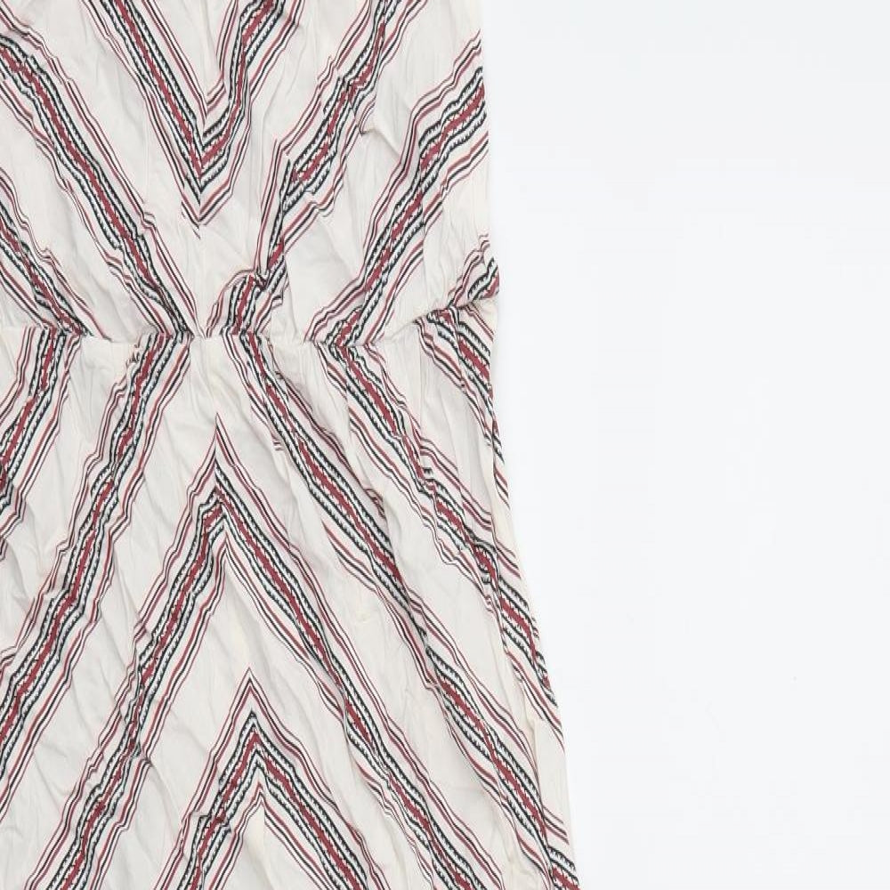 New Look Womens White Striped  Maxi  Size 16