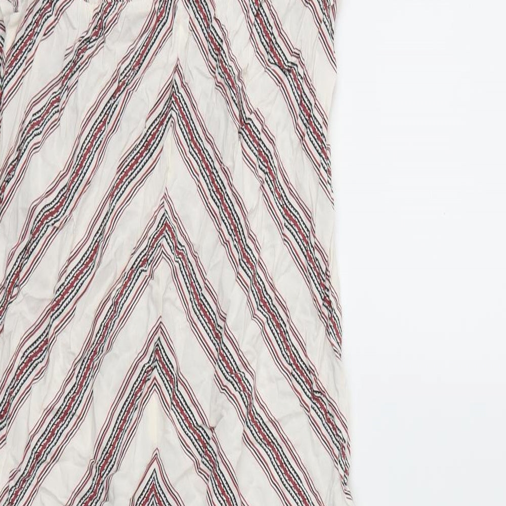 New Look Womens White Striped  Maxi  Size 16