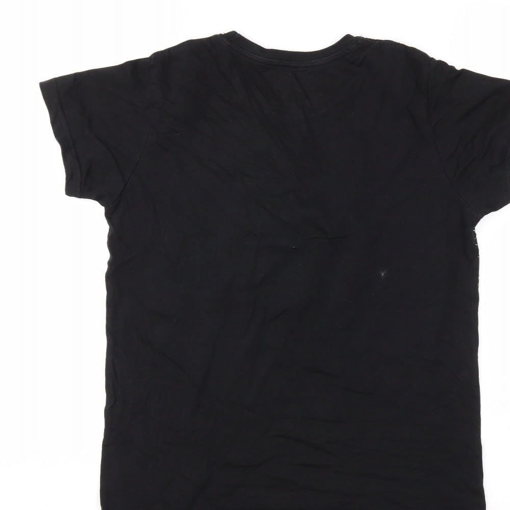 Matalan Boys Black   Basic T-Shirt Size 13 Years