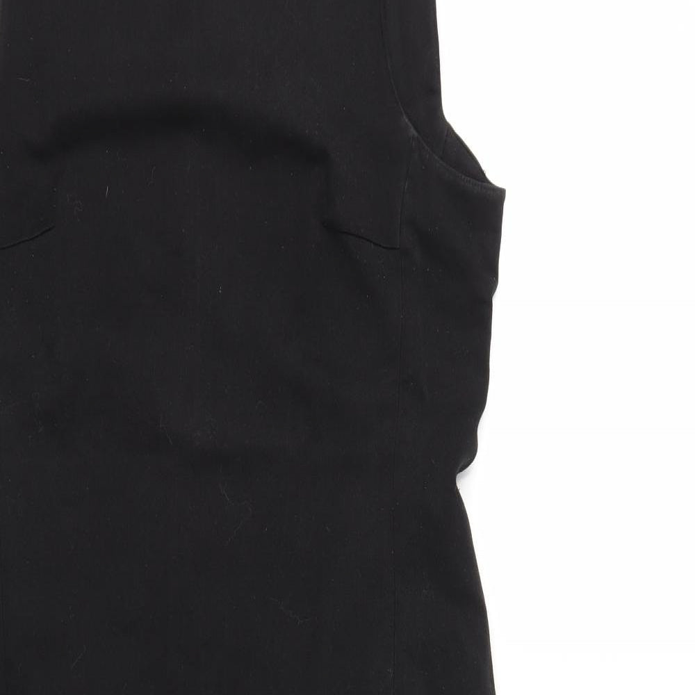 Hennes Womens Black   Pinafore/Dungaree Dress  Size 14