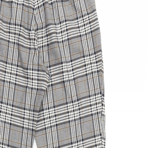 RIVER IS Womens Grey Check  Trousers  Size 10 L25 in