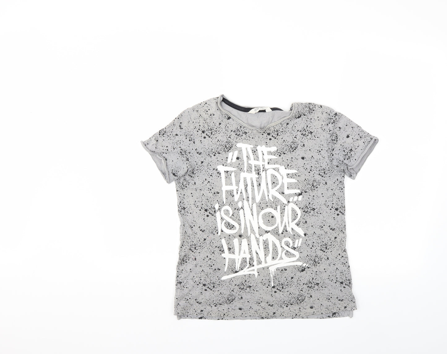 H&M Boys Grey   Basic T-Shirt Size 13 Years