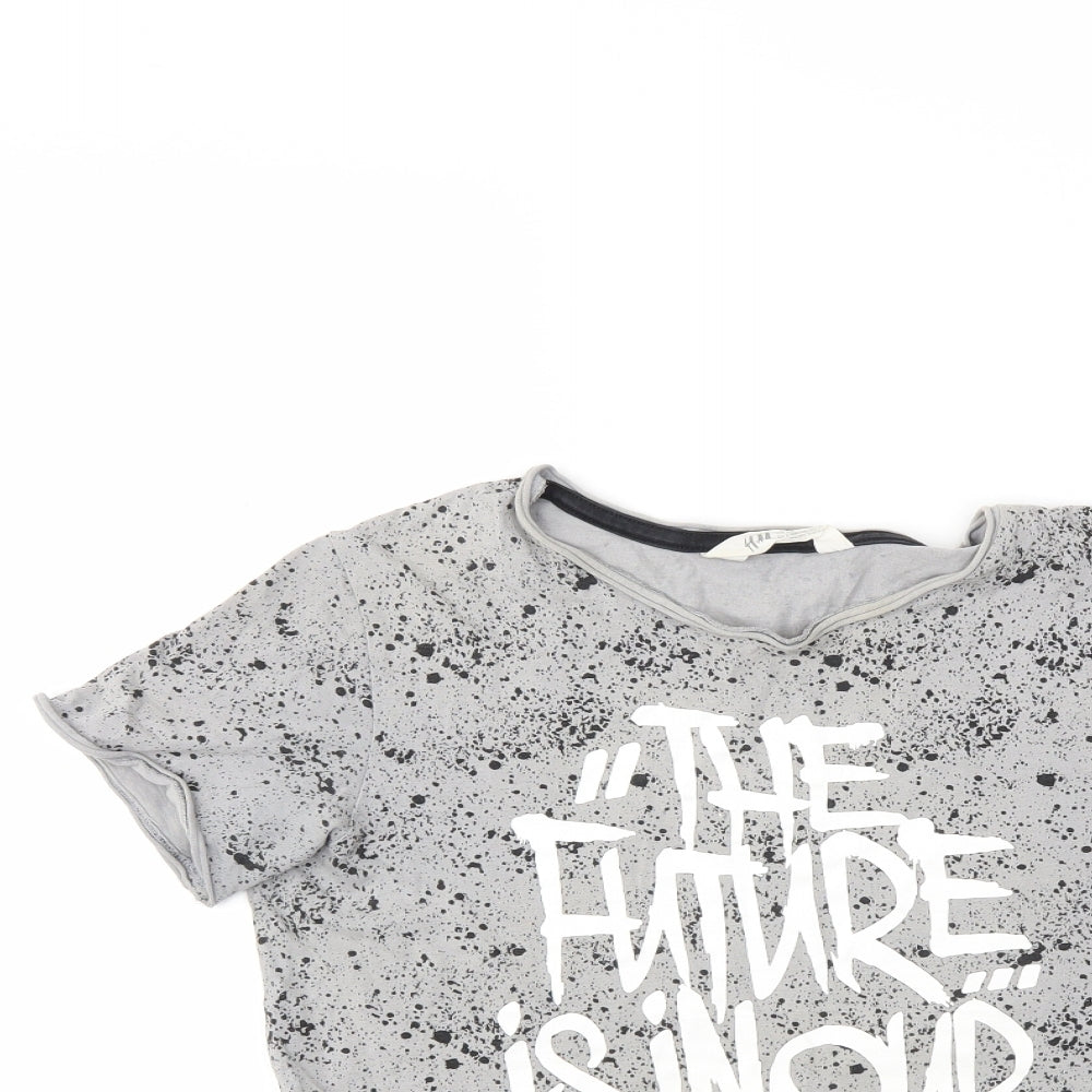 H&M Boys Grey   Basic T-Shirt Size 13 Years