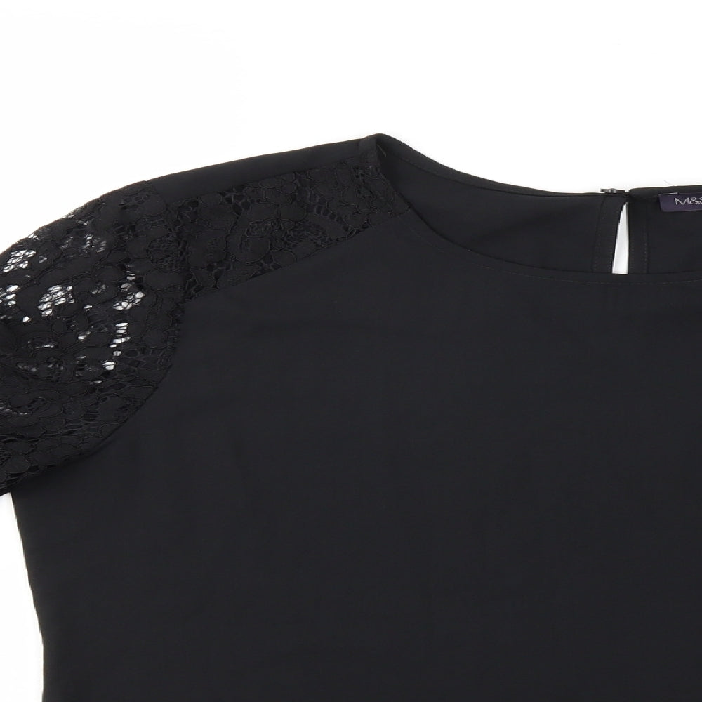 Marks and Spencer Womens Black   Basic Blouse Size 10
