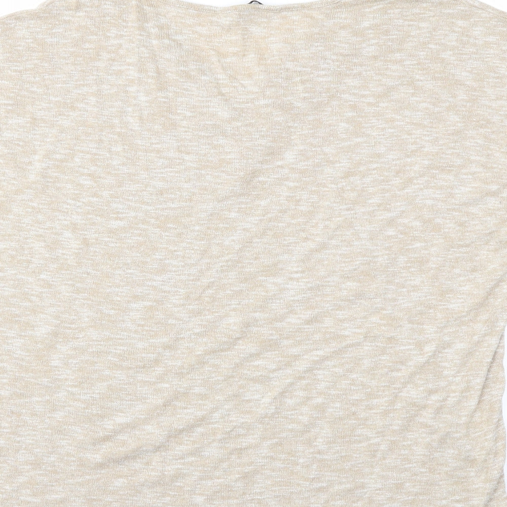 TU Womens Beige  Knit Pullover Jumper Size 16