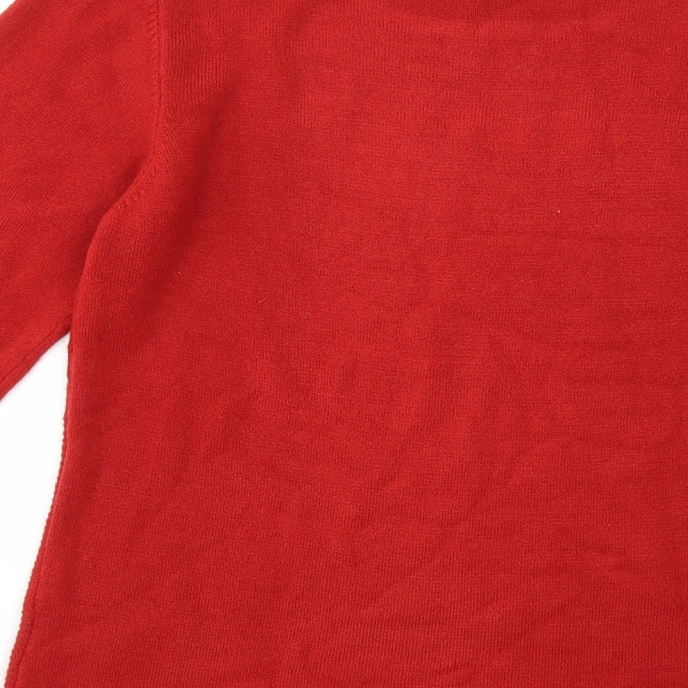anna rose Womens Red  Knit Pullover Jumper Size M