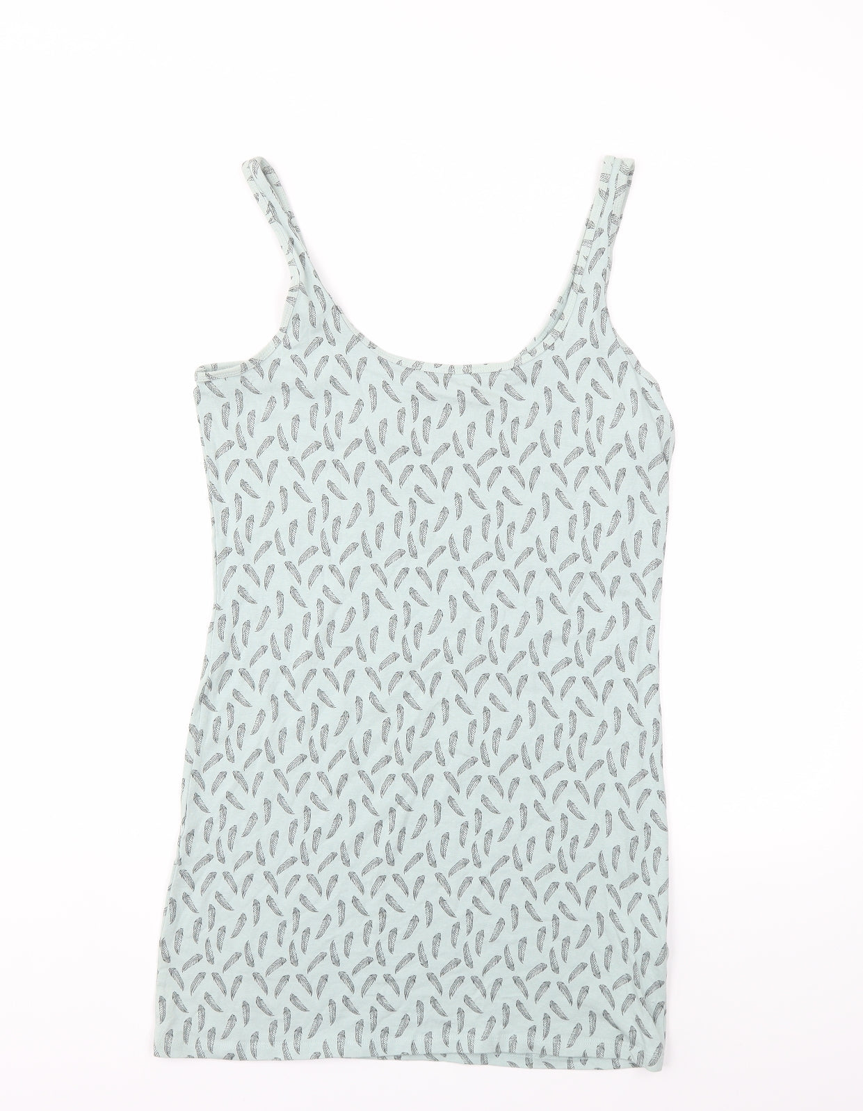 Primark Womens Green Floral  Basic Tank Size 14