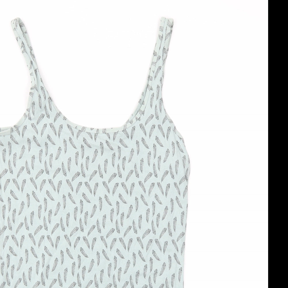 Primark Womens Green Floral  Basic Tank Size 14