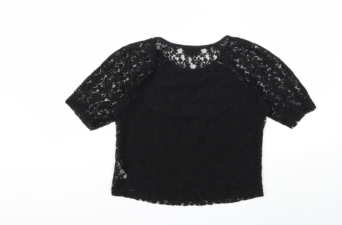 Topshop Womens Black   Basic T-Shirt Size 8