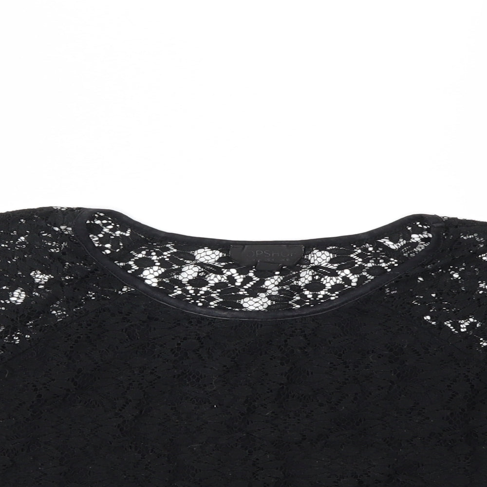 Topshop Womens Black   Basic T-Shirt Size 8