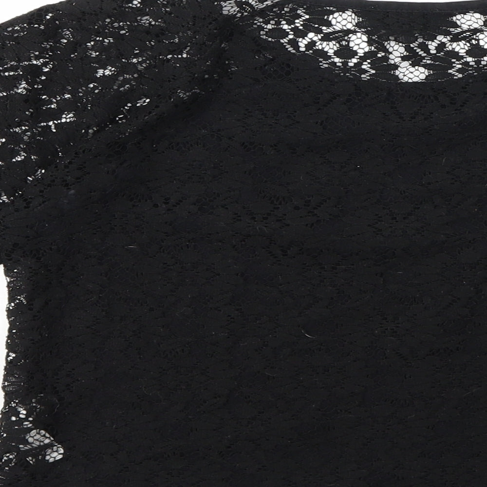 Topshop Womens Black   Basic T-Shirt Size 8