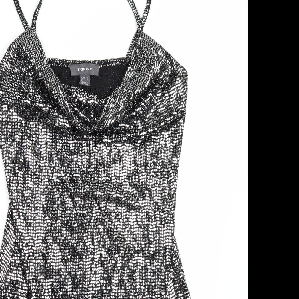 Primark Womens Silver   A-Line  Size 12