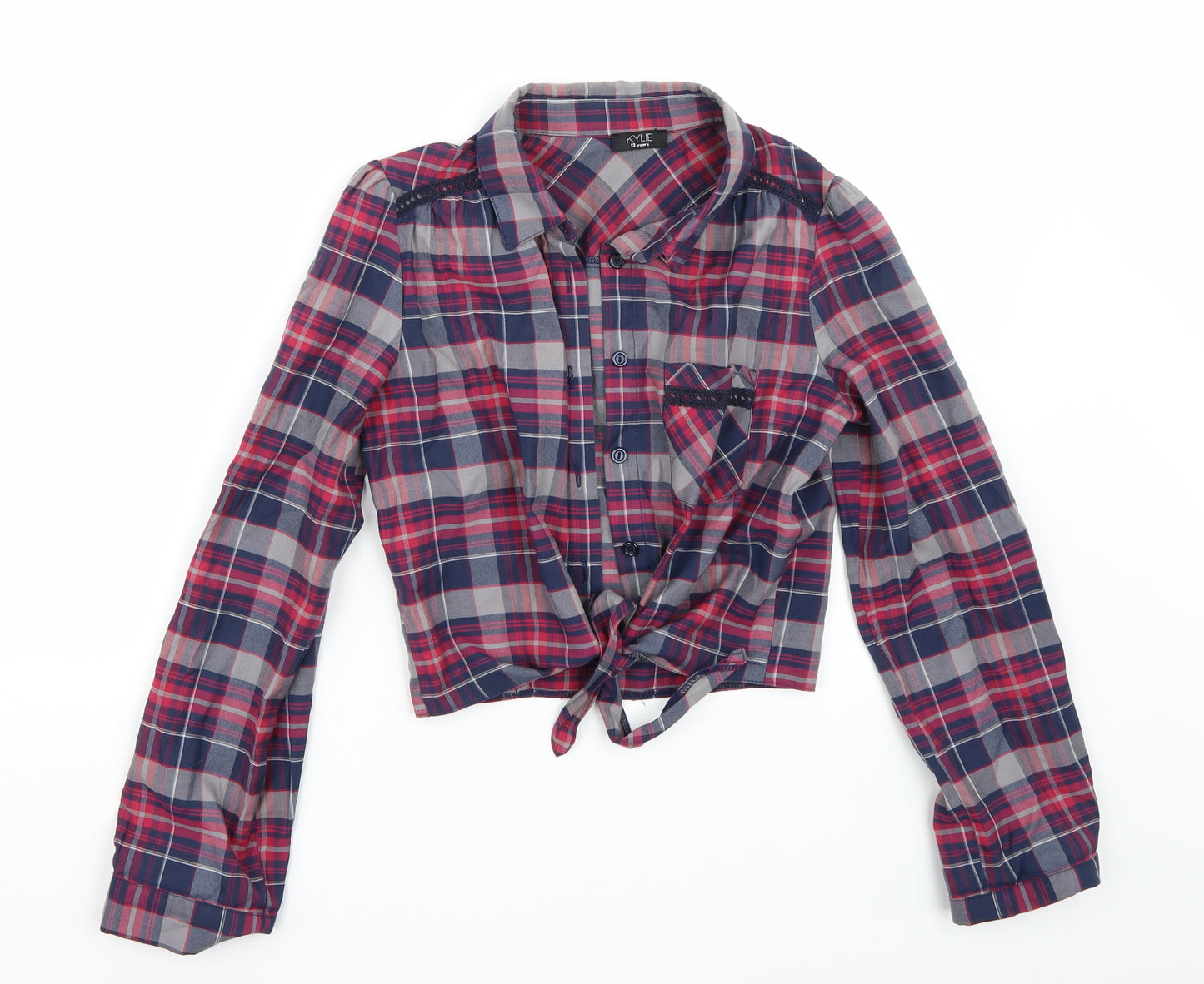 Kylie Girls Purple   Basic Button-Up Size 13 Years