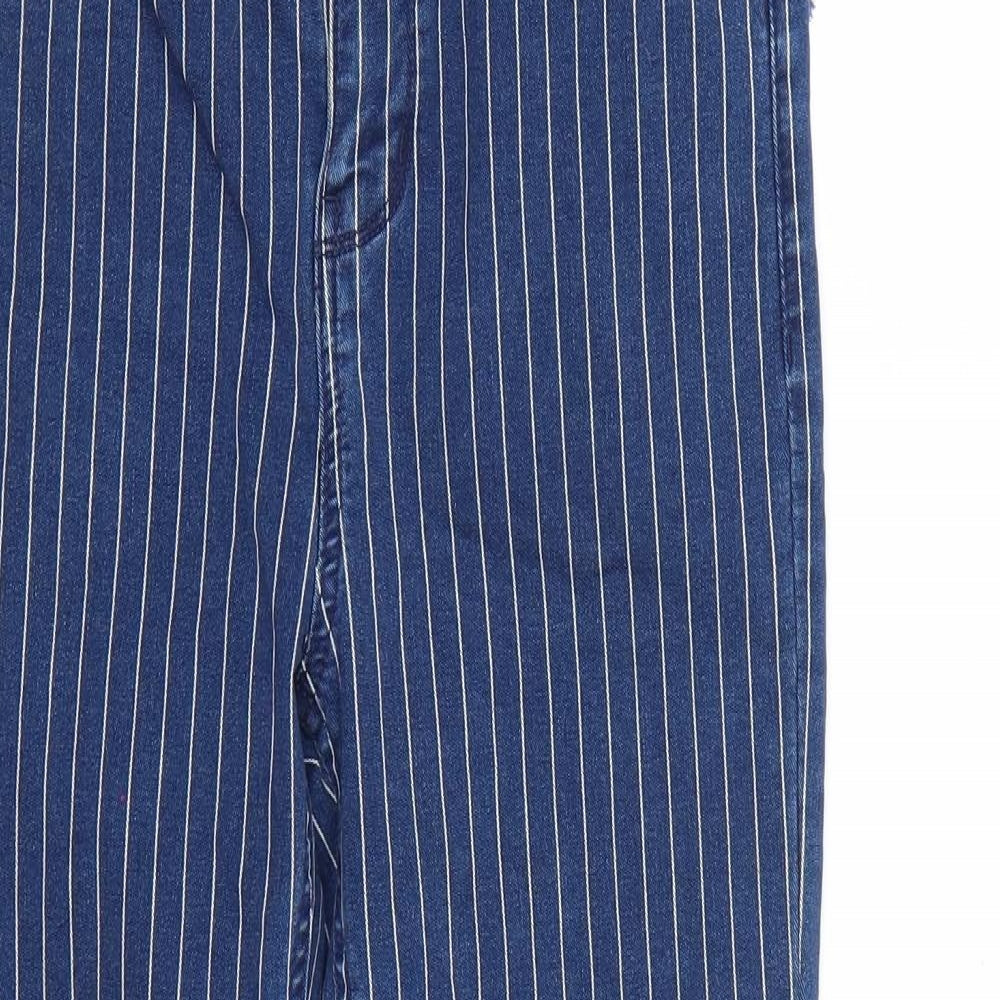 Denim & Co. Womens Blue   Cropped Jeans Size 12 L27 in