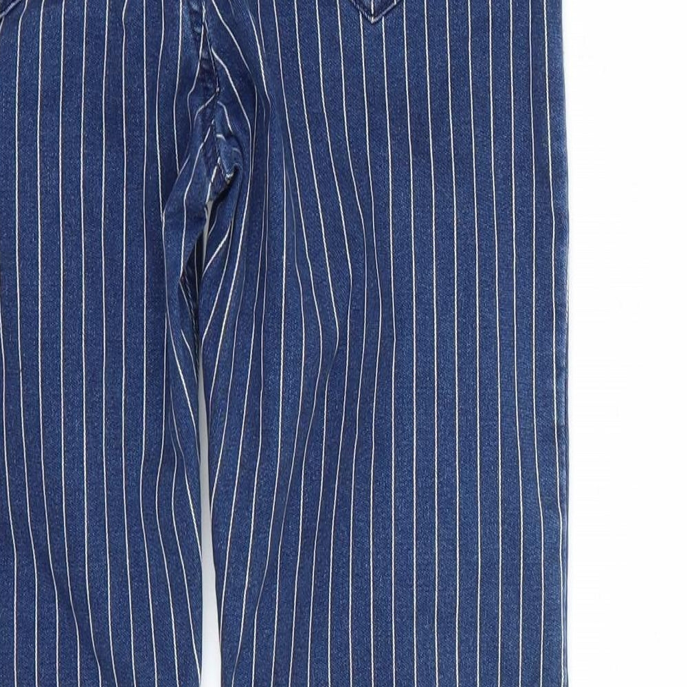 Denim & Co. Womens Blue   Cropped Jeans Size 12 L27 in