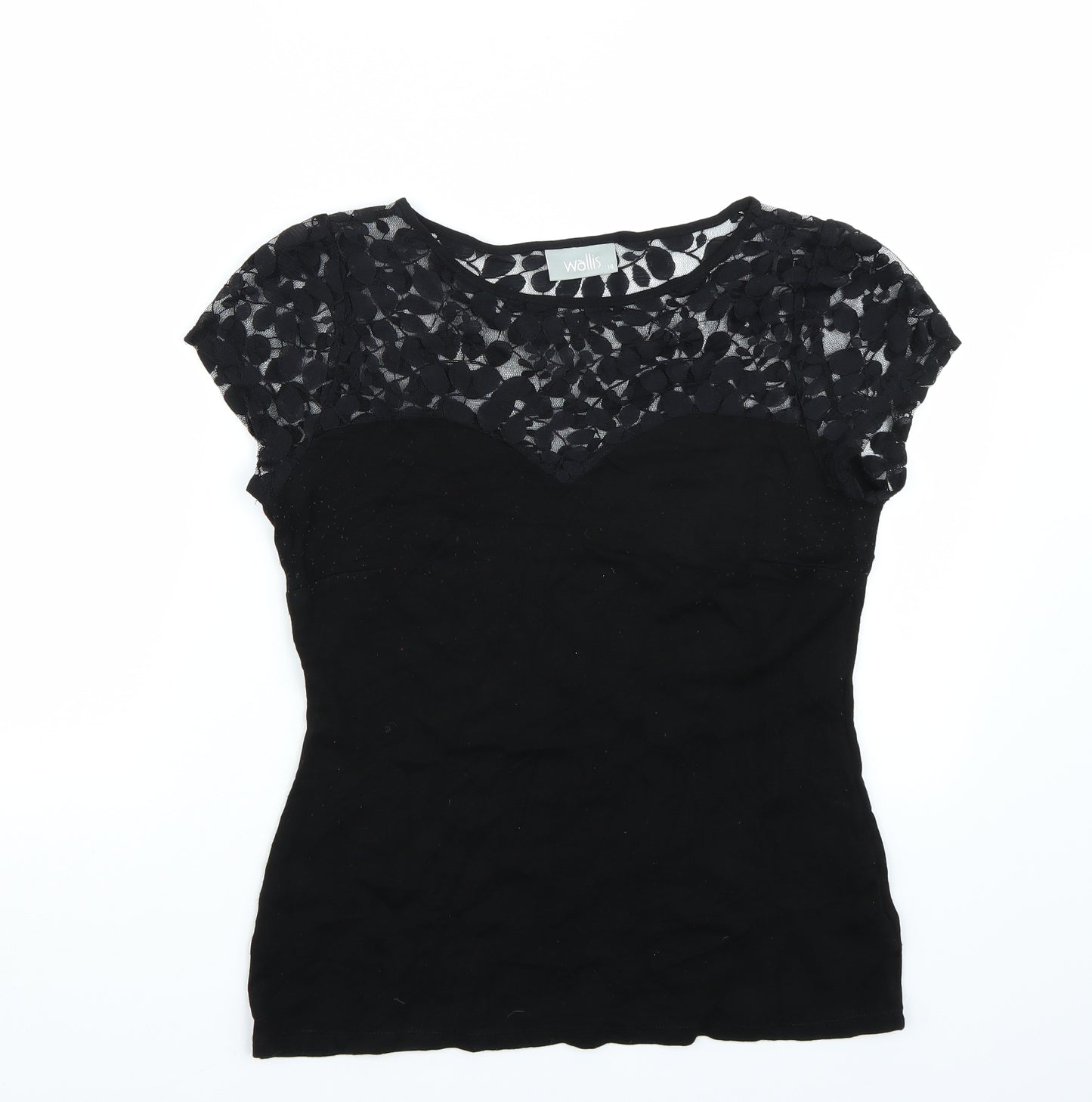 Wallis Womens Black   Basic T-Shirt Size 14