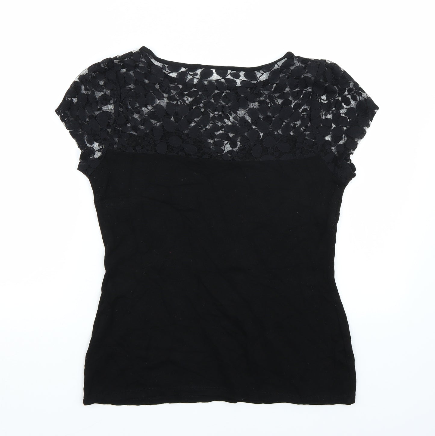 Wallis Womens Black   Basic T-Shirt Size 14