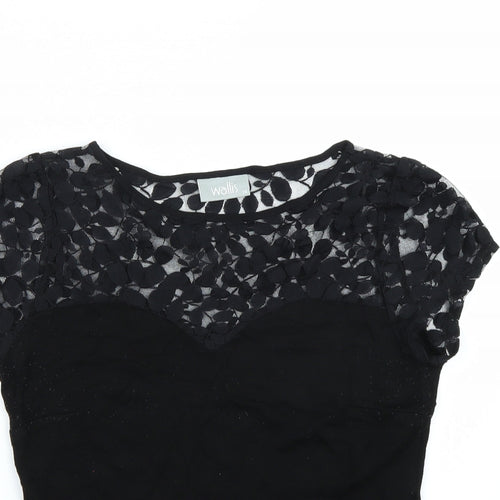Wallis Womens Black   Basic T-Shirt Size 14