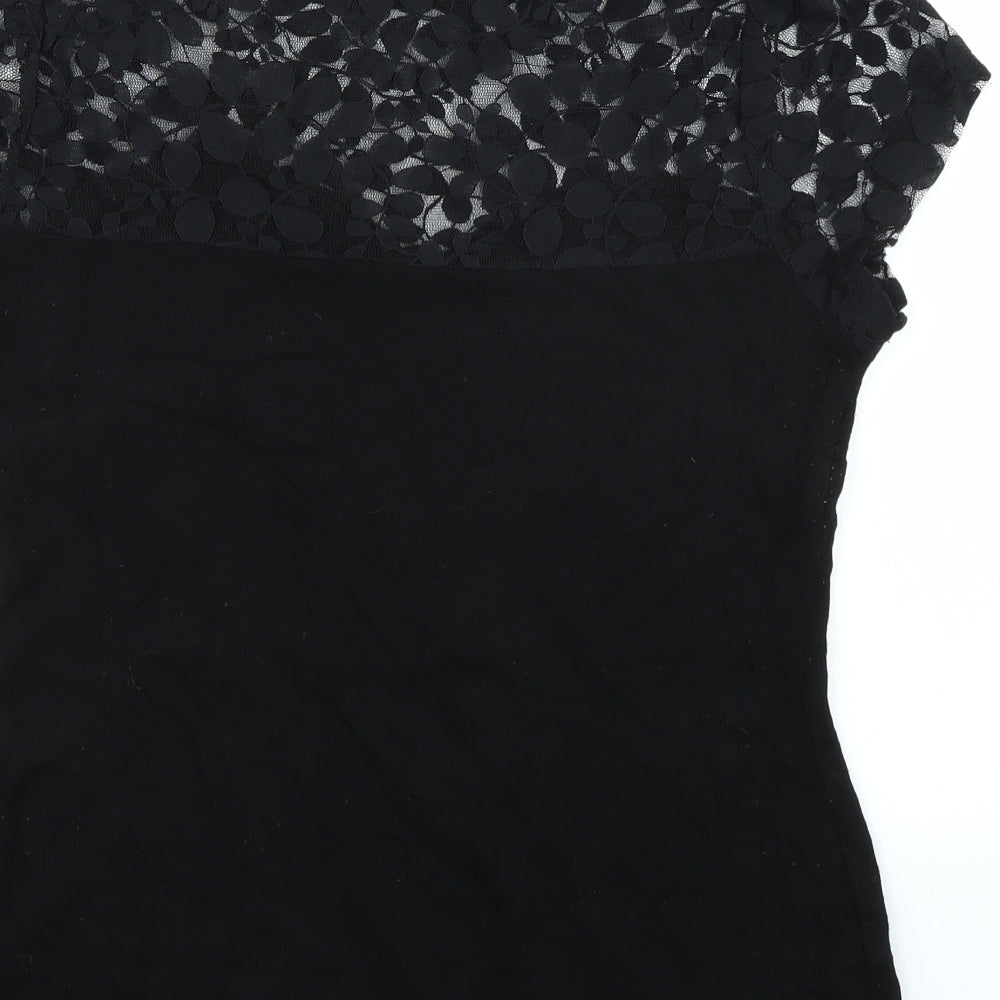 Wallis Womens Black   Basic T-Shirt Size 14