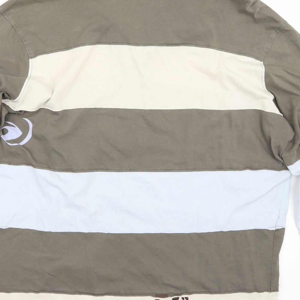 Oneill Womens Blue Striped  Basic T-Shirt Size L