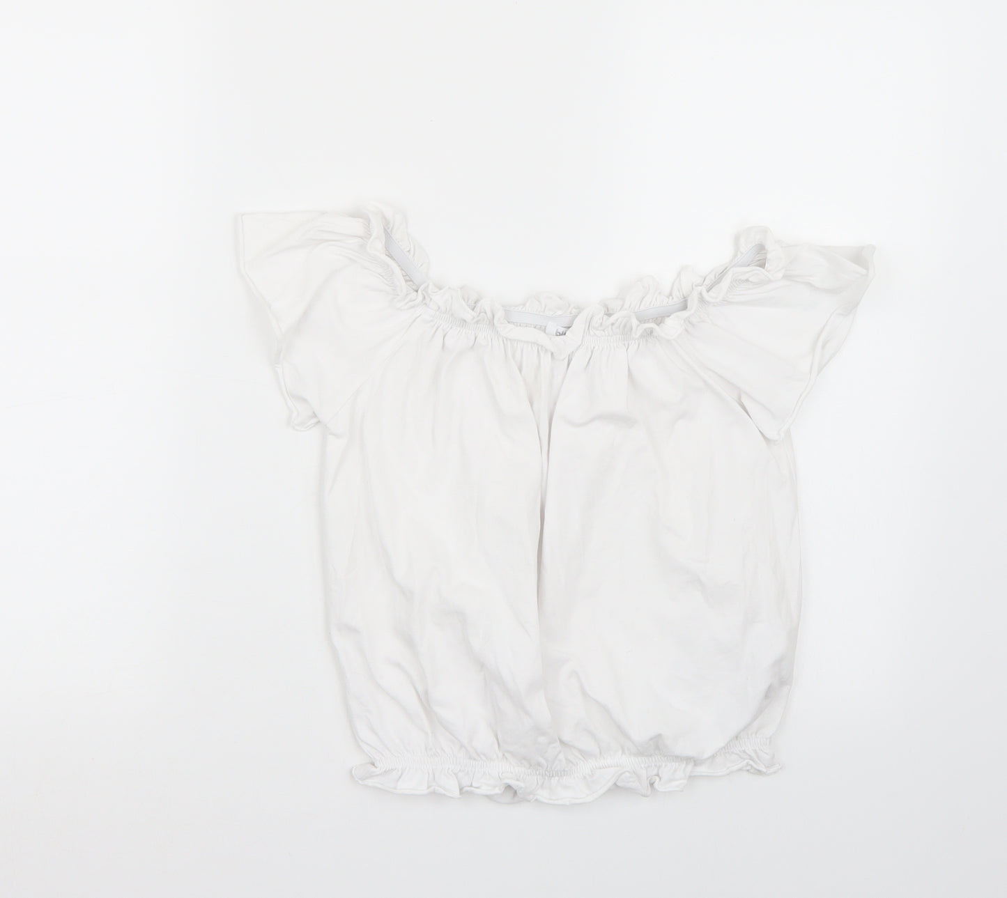 BlueZoo Girls White   Basic T-Shirt Size 11-12 Years