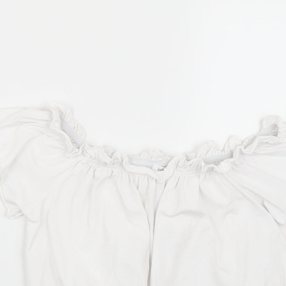 BlueZoo Girls White   Basic T-Shirt Size 11-12 Years