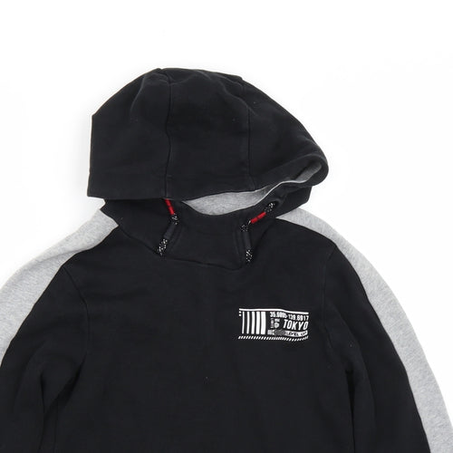 Nutmeg Boys Black  Canvas Pullover Hoodie Size 8-9 Years