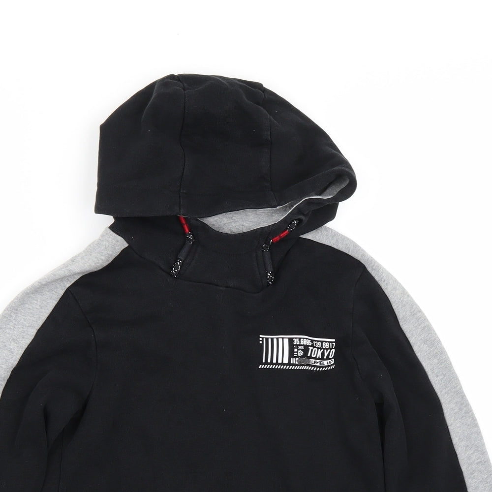 Nutmeg Boys Black  Canvas Pullover Hoodie Size 8-9 Years